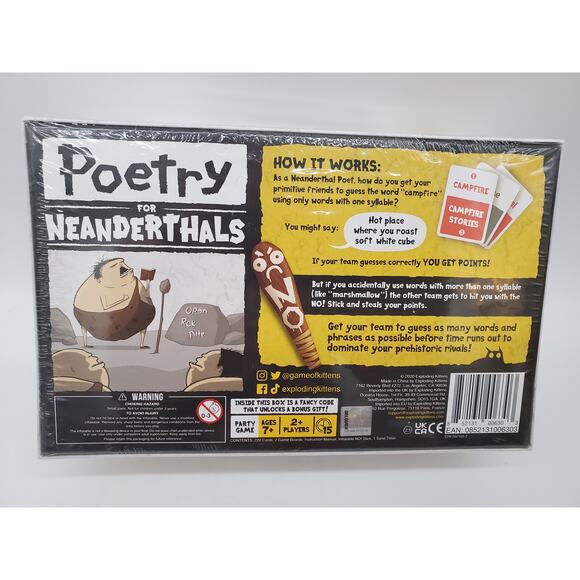 Poetry for Neanderthals Board Game - Picture 2 of 2